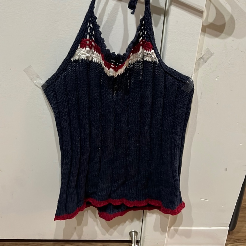 Open back tie tank top